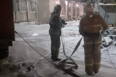 ​Хомутовские огнеборцы ликвидировали загорание в зерносушилке