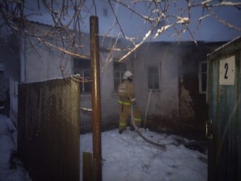 Пожар в доме на ул. Первомайская Глушковского района