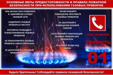 ​Меры пожарной безопасности при эксплуатации газового оборудования.