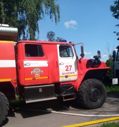 Пожарные Золотухинской ПЧ на оказании помощи