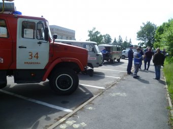 ​Совместные учения пожарных и медвенской Газовой службы