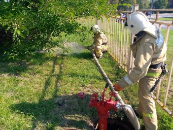 ​Пожарно-тактическое занятие в детском саду Большесолдатского района