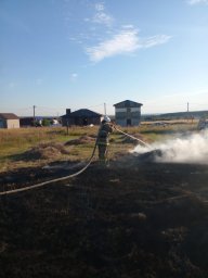 ​Пожар в д. Долгое Курского района