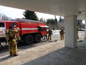 ​Пожарно-тактические учения в Конышевском районном доме культуры