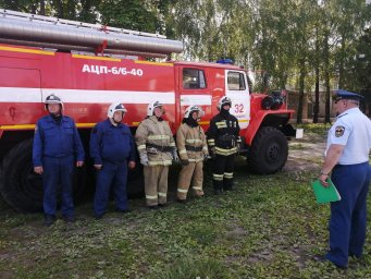 ​Пожарно-тактические занятия огнеборцев ПЧ Курского района