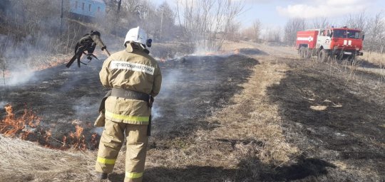 ​Огнеборцы ППС на ликвидации горения