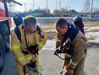 ​Пожарно-тактическое занятие с применением СИЗОД в Рыльском районе