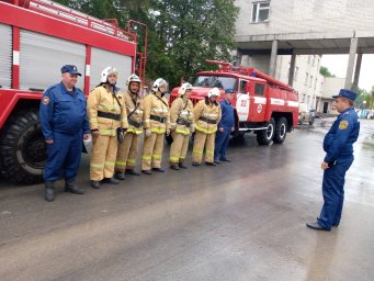 ​Пожарно-тактические учения в Большесолдатском районе
