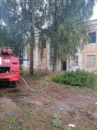 ​Фатежские пожарные на ликвидации горения