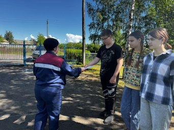 ​В Бобровской школе Поныровского района проведена беседа по пожарной безопасности