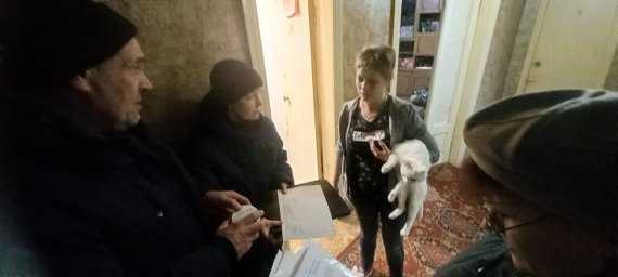 ​Работа по установке пожарных датчиков в п. Олымском