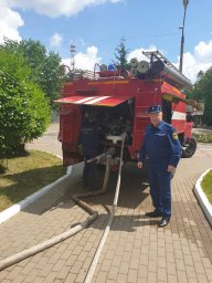 Пожарно-тактическое занятие железногорских огнеборцев