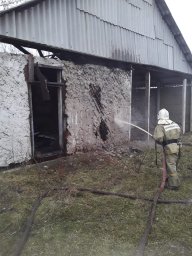 Солнцевские пожарные тушили сарай