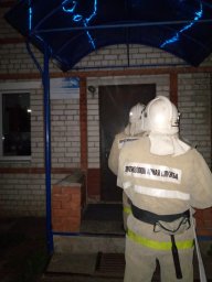 ​Ночные учения хомутовских огнеборцев