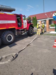​Глушковские и Теткинские пожарные на учениях