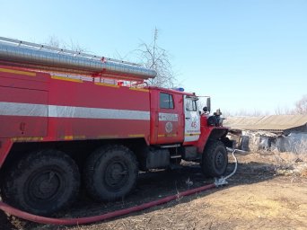 Черемисиновские огнеборцы потушили времянку