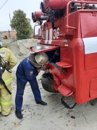 Пожарно-тактические учения в Октябрьском районе