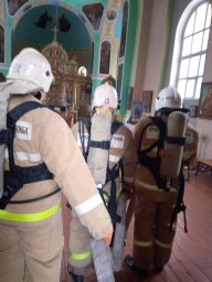 ​Пожарно-тактические занятия в Большесолдатском районе
