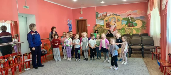 В детском саду № 62 г. Курска прошло занятие по тематике ГО