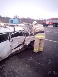 ​Горшеченские огнеборцы на ликвидации ДТП
