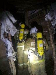 ​Фатежские огнеборцы на ликвидации огня