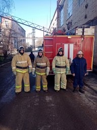 Теткинские огнеборцы на учениях