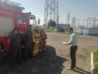 Горшеченские огнеборцы провели пожарно-тактическое занятие