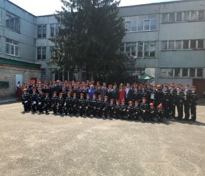 ​Посвящение школьников в кадеты &laquo;Пожарные - спасатели&raquo;