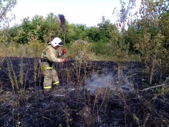 ​Жаркие выходные пожарных Конышевского района