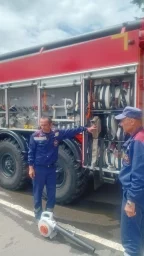 Экскурсия детей в пожарную часть Фатежского района