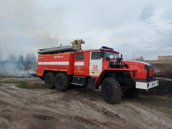​Горение сухой травы ликвидировано