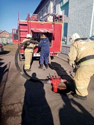 ​Теткинские огнеборцы на учениях