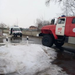 Огнеборцы Советского района на тушении пожара
