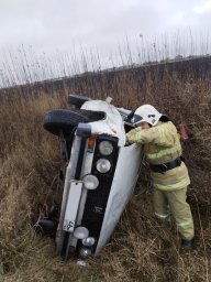 ​Огнеборцы ПЧ Курского района на ликвидации последствий ДТП