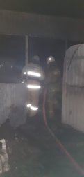 ​Огнеборцы ПЧ Золотухинского района на тушении возгорания
