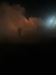 ​Огнеборцы ПЧ Октябрьского района на тушении мусора