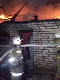 Пожар в Октябрьском районе