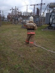 ​ПЧ Кореневского района проведено ПТЗ &laquo;Тушение пожаров на объекте энергоснабжения&raquo;