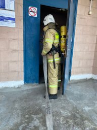 ​Ночные пожарно-тактические занятия в Прямицыно
