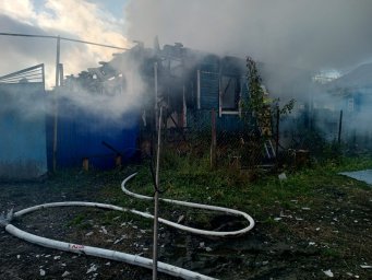 ​Пожар в с. Чермошное Медвенского района ликвидирован
