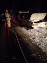 Загорание автомобиля в Б-Солдатском районе Загорание автомобиля в Б-Солдатском районе
