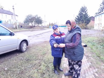 Профилактический рейд по пожарной безопасности в посёлке Горшечное