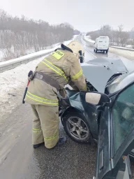 ​Огнеборцы ПЧ Обоянского района на ДТП