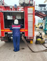 ​Условное возгорание ликвидировано. Огнеборцы ПЧ Солнцевского района на учениях