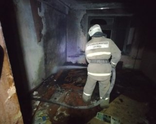 Огнеборцы Обоянского района на ликвидации горения