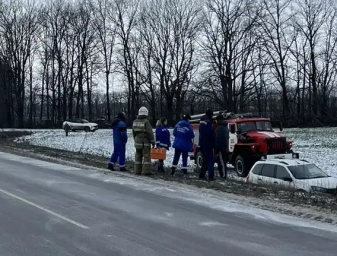​Огнеборцы Обоянской ПЧ на ДТП