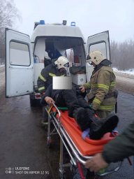 ​Обоянские пожарные на выезде на ДТП