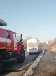 ​Огнеборцы ПЧ Курского района на ДТП в д. Карасёвка