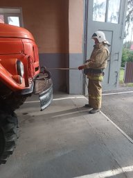 Хомутовские пожарные провели сдачу квартальных зачетов