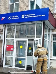 ​Огнеборцы ПЧ Тимского района на проведении учений